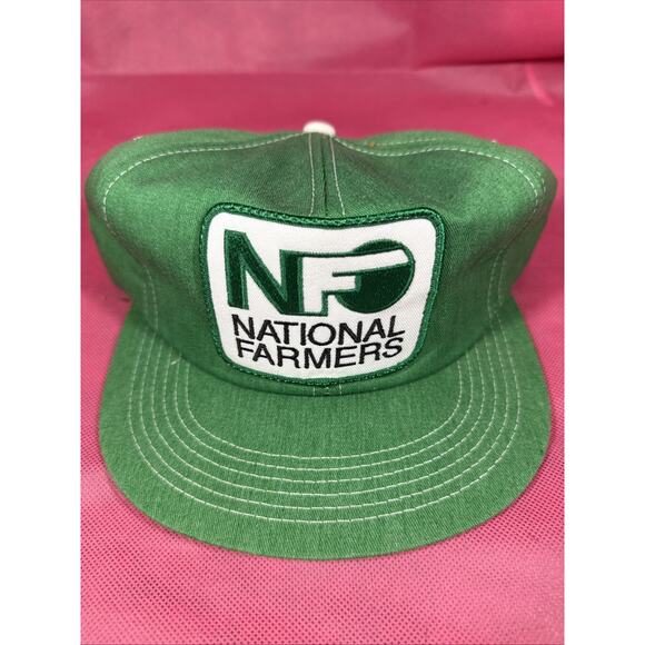 Vintage K-Brand National Farmers Organization Trucker Hat Snapback Cap NOS - Picture 2 of 4